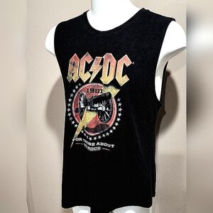 NWOT AC/DC Cannon Lightning Muscle Tank Top  Size XL
